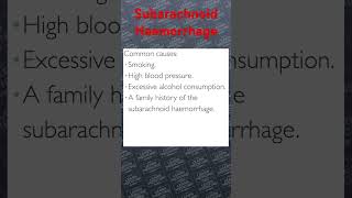 Subarachnoid Hemorrhage common causes science anatomy medicine [upl. by Santoro]