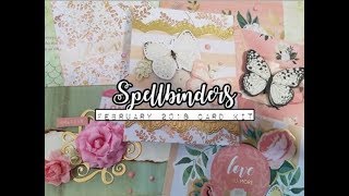 Spellbinders February 2018 Card Kit amp Small Die of the month [upl. by Kulseth]