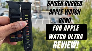 Spigen Rugged Apple Watch Band for Apple Watch Ultra Unboxing amp Review  Ty Tech [upl. by Essyla]