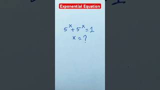 Solve for X Exponential Equation maths mathtricks [upl. by Ramhaj869]