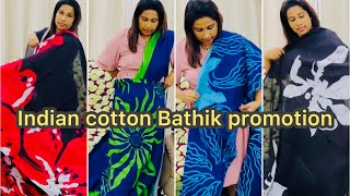 Indian cotton Bathik Saree promotion ￼18 January 2024 [upl. by Cheston]