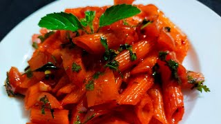 Pasta Arrabiata Recipe  4 Ingredients Easy Breakfast Recipe [upl. by Afatsum]