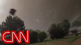 Dad drives through storm to get son as tornado hits [upl. by Nelaf]