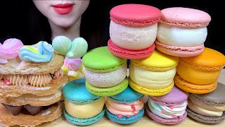 ASMR SCOOPDANG MACARONDACQUOISEMERINGUE COOKIE MUKBANG 스쿱당 마카롱다쿠아즈머랭쿠키 먹방💚 [upl. by Brewer]