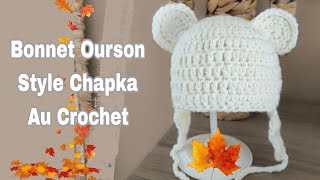 Comment réaliser un bonnet style chapka avec des oreilles doursons très facile à réaliser [upl. by Forester785]