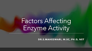 Factors affecting rates of enzyme mediated reactions [upl. by Ilse]