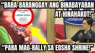 VP SARA NAGBABAYAD PALA NG MGA TAO PARA MAGRALLY SA EDSA SHRINE [upl. by Dirrej]