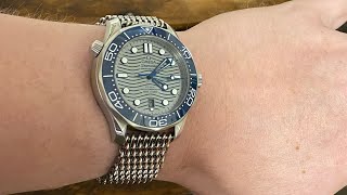 StrapsCo Shark Mesh on my Omega Seamaster an improvement [upl. by Nnyletak]