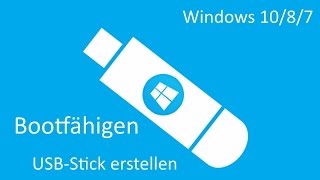 Bootfähigen USBStick erstellen mit CMD für Windows 1087 amp Software [upl. by Betthel]