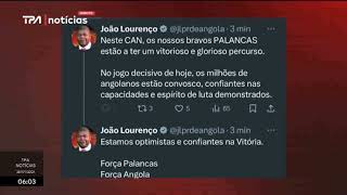 Presidente da República reconhece empenho dos Palancas Negras no CAN 2023 [upl. by Leugim411]