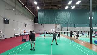 Arena Badminton club games Pomona California 10月4日24 2 Alan amp Oscar vs Hammond amp Brian [upl. by Robinia]