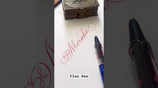 Playing with a flex pen pen fountainpen flexpen calligraphypen calligraphy handwriting [upl. by Knute]