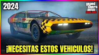 GTA5 Online 2024  15 VEHICULOS QUE DEBES TENER SI o SI COCHES AVIONES HELICOPTEROS amp MÁS Mystic [upl. by Noyr]