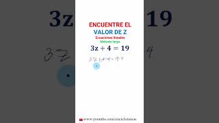 Encuentre el valor de la variable Z maths matematicas [upl. by Nidnarb]