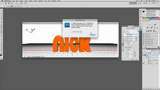 Nick logo in 3D using photoshop CS5 [upl. by Htnicayh]