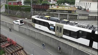 Rigi Bahnen  Test of the new generation of Rigi Railways train made by Stadler [upl. by Iccir]