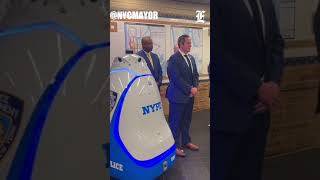 Real life Robocop NYC Mayor Eric Adams introduces quotK5quot robot to help combat crime [upl. by Slosberg126]