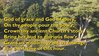 God of Grace and God of Glory Tune Cwm Rhondda  4vv with lyrics for congregations [upl. by Plante]