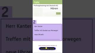 telc Start Deutsch 2 🇩🇪 Hören 2 neue Uhrzeit Wann [upl. by Anotal605]