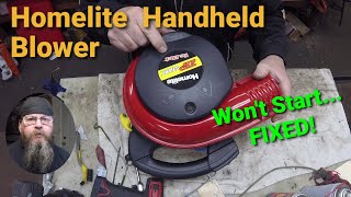 Homelite Blower Wont StartFixed [upl. by Ilise644]