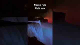 Niagara Falls Night light niagarafalls niagara nature beautiful waterfall usa travel shorts [upl. by Neville]