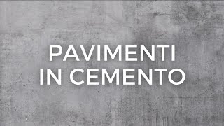 Pavimenti in cemento trattali bene [upl. by Aerdnaid6]