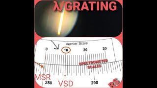 λGRATING TO DETERMINE THE WAVELENGTH OF SODIUM LIGHT BY A PLANE DIFFRACTION GRATING [upl. by Mintz]