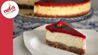 Frambuazlı Cheesecake Tarifi  Meyve Soslu Cheesecake  Nefis Yemek Tarifleri [upl. by Oiril]