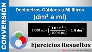 Mililitros a Decímetros Cúbicos ml a dm3 Muy sencillo [upl. by Lotson]