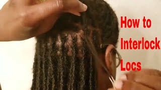 How To Interlock Your Own Hair 2 point rotation [upl. by Reta]