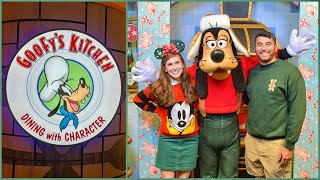 NEW Goofys Kitchen Holiday Dinner Buffet Character Dining at Disneyland Hotel [upl. by Baily770]