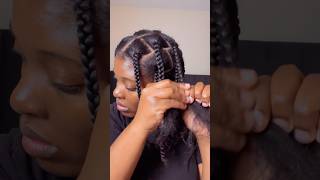 First let’s braid my hair for a braid out ￼braids shorts 🥰 [upl. by Gwynne]