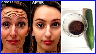 Japanese anti aging secret to look 10 younger with coffee Remove forehead wrinkles naturally forever [upl. by Aldridge]