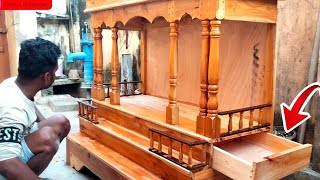 Big Size Mandir Design Price Very Low  হোলি স্পেশাল সিংহাসন ডিসাইন  wooden Mandir [upl. by Sandon799]