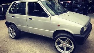 Maruti 800 modified 17 inch alloy wheels [upl. by Elah]