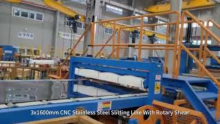 3x1600mm CNC Stainless Steel Slitting Machine Line With Rotary Shearing [upl. by Paxton]