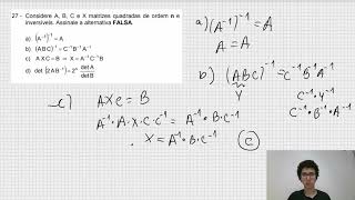 AFA 2017  Questão 27  Modelo A  Matrizes [upl. by Obe]