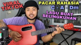 VIRAL TIKTOK Chord Asli Tapi Gampang Pacar Rahasia  Cappucino Tutorial Gitar [upl. by Fuchs]