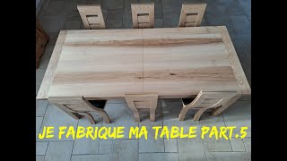 Fabrication dune table de salle à manger en frêne olivier  cinquième et dernière partie [upl. by Melentha]