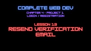 Web Dev 5  13 Resend Verification Email [upl. by Utir804]