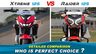 Hero Xtreme 125 vs TVS Raider 125  Which is Best Bike  Detailed Comparison [upl. by Redliw]