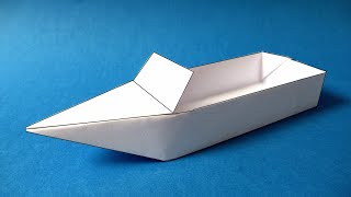 How to Make a Paper Boat that Floats  Paper Speed Boat [upl. by Schroth833]