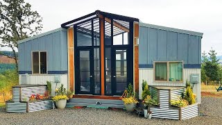 Feature on HGTV THE OHANA Combines 2  24 Tiny Homes with a Sunroom Deck in Between [upl. by Eecart]