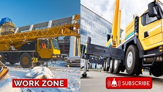 Extremely Powerful mobile Hydraulic Crane Assembly  Amazing Work Zone by Crane Truck Fittingcrane [upl. by Power325]