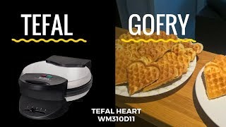 Prezentacja i działanie Gofrownicy TEFAL Heart WM310D11 przepis na gofry [upl. by Atilam230]