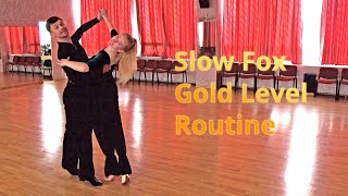 Slow Foxtrot Gold Level Choreography  Outside Swivel Natural Zig Zag from Promenade [upl. by Noedig]