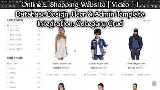 Online EShopping Website Using AspNet C amp Sql Server  ECommerce Website  Video  1 [upl. by Mitchael742]