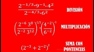 Operaciones Con Potenciación de Números Fraccionarios [upl. by Yemorej]