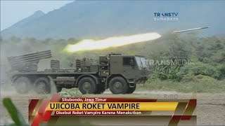 TNI Angkatan Laut Uji Coba Roket Vampire [upl. by Annoynek179]