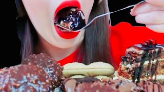 Delicious Chocolate Dessert Eating HazelnutCrushASMR [upl. by Amalburga309]